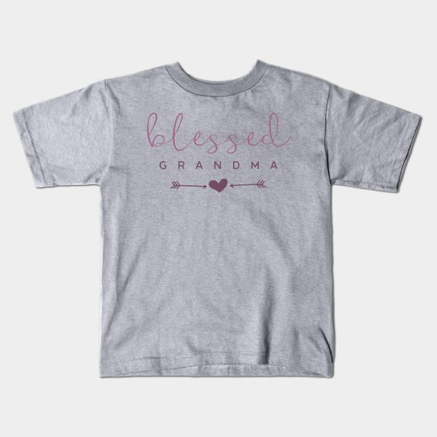 Blessed Grandma Kids T-Shirt by SavvyDiva